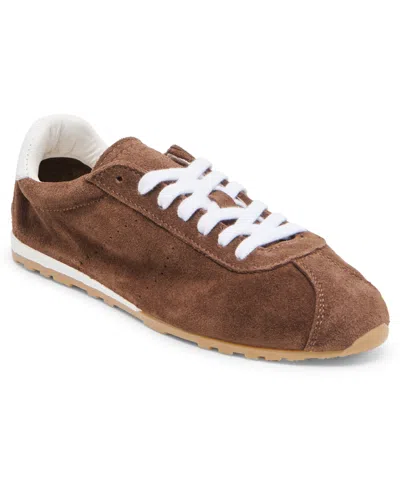 Dolce Vita Women's Serina Lace-up Low Profile Sneakers In Brown