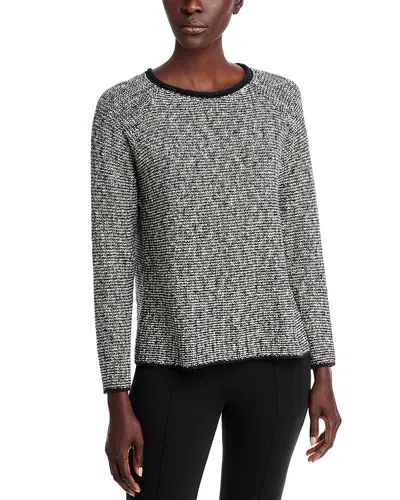 Eileen Fisher Jewel Neck Sweater In Black