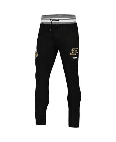 Pro Standard Men's Black Purdue Boilermakers Script Tail Fleece Sweatpants In Black