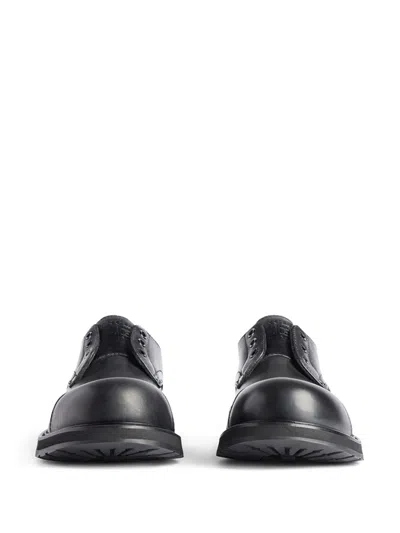 Balenciaga Black Truck Leather Derby Shoes In Multi