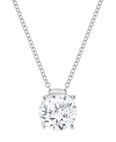 Badgley Mischka Lab Grown Diamond Solitaire Pendant Necklace (1 Ct. T.w.) In 14k White Gold (also On 14k Yellow Gold In Metallic