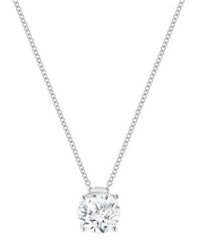 Badgley Mischka Lab Grown Diamond Solitaire Pendant Necklace (1 Ct. T.w.) In 14k White Gold (also On 14k Yellow Gold In Metallic