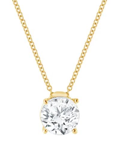 Badgley Mischka Lab Grown Diamond Solitaire Pendant Necklace (1 Ct. T.w.) In 14k White Gold (also On 14k Yellow Gold In Gold