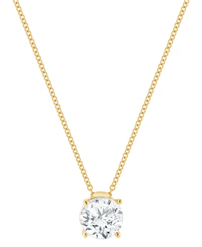 Badgley Mischka Lab Grown Diamond Solitaire Pendant Necklace (1 Ct. T.w.) In 14k White Gold (also On 14k Yellow Gold In Gold