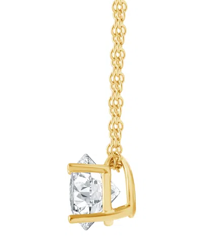 Badgley Mischka Lab Grown Diamond Solitaire Pendant Necklace (1 Ct. T.w.) In 14k White Gold (also On 14k Yellow Gold In Gold