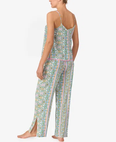 Sanctuary Women's 2-piece Sleeveless V-neck Cami Top & Long Pant Pajama Set In Black