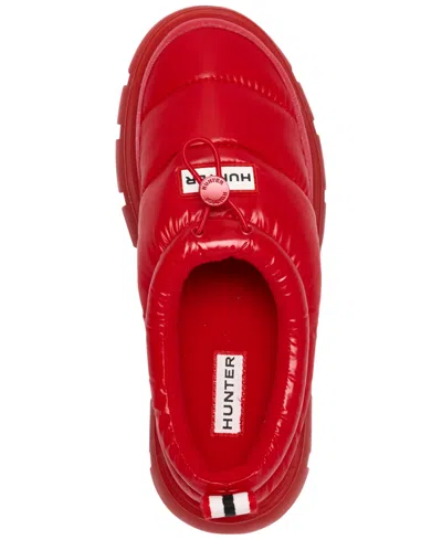 Hunter Women's Madi Insulated Water Resistant Slip-on Mules 9 Medium Red