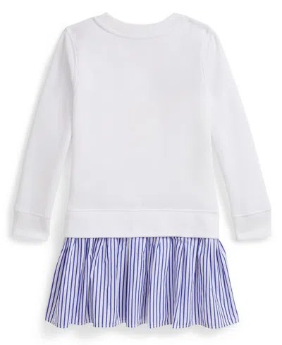 Polo Ralph Lauren Girls 2t-6x Polo Bear Striped Skirt Dress In White