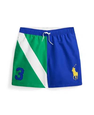 Polo Ralph Lauren Boys 2t-7 Traveler Swim Trunks In Blue