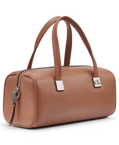 Calvin Klein Rue Small Satchel Bag In Brown