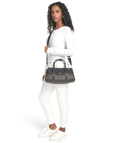 Calvin Klein Irene Crossbody Medium Strap Satchel Bag In Black