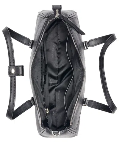 Calvin Klein Irene Medium Satchel Bag In Black