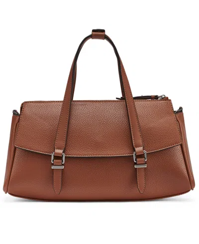 Calvin Klein Irene Medium Satchel Bag In Brown