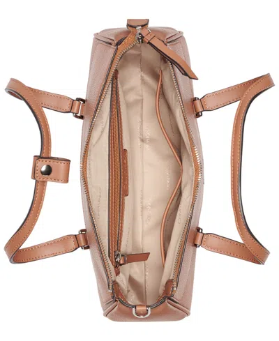 Calvin Klein Irene Medium Satchel Bag In Brown