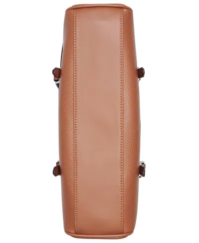Calvin Klein Irene Medium Satchel Bag In Brown