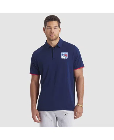 Fanatics Men's Navy New York Rangers Authentic Pro Rink Raglan Polo Shirt In Blue