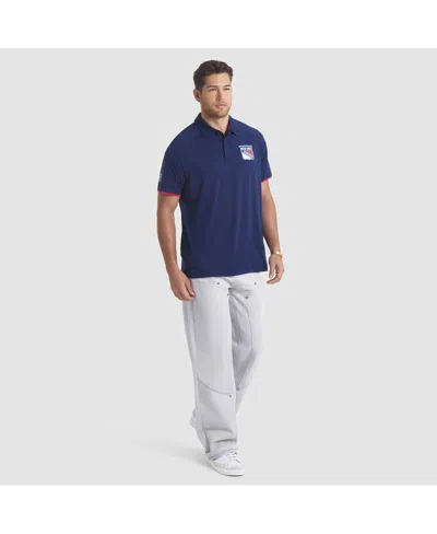Fanatics Men's Navy New York Rangers Authentic Pro Rink Raglan Polo Shirt In Blue