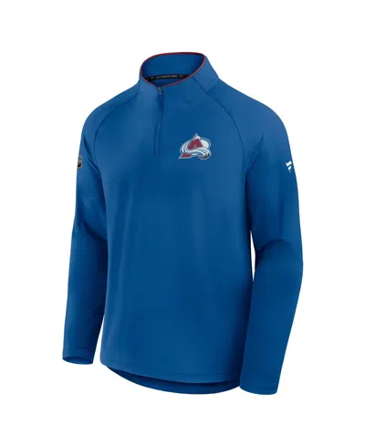 Fanatics Men's Blue Colorado Avalanche Authentic Pro Rink Training Quarter-zip Pullover Sweatshirt In Blue