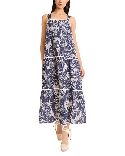 The Good Journey Animal Print Maxi Dress In Blue