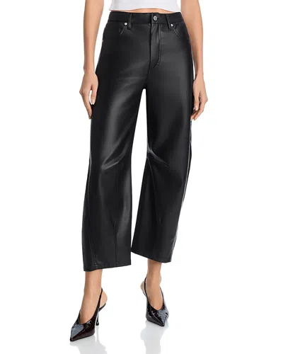 Blanknyc Faux Leather Barrel Leg Pants In Black