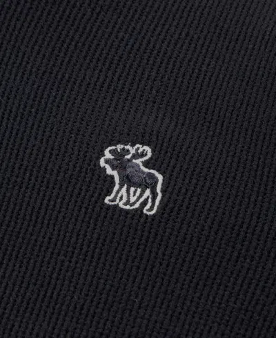 Abercrombie Boys 5-16 Long-sleeve Waffle Hoodie In Black