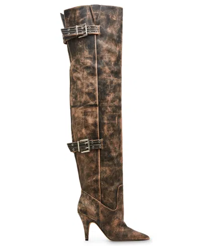 Steve Madden Women's Baddie Over-the-knee Slouchy Dress Boots In Brown