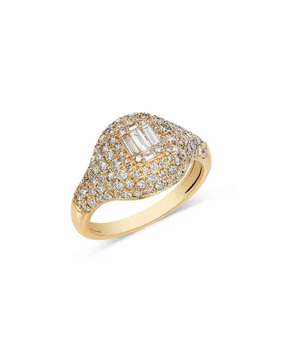 Bloomingdale's Fine Collection Diamond Round & Baguette Ring In 14k Yellow Gold, 1.25 Tcw In Gold