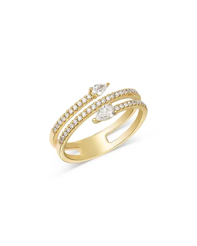 Bloomingdale's Fine Collection Diamond Bypass Ring In 14k Yellow Gold, 0.50 Tcw In Gold
