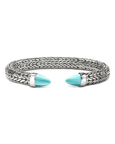 John Hardy Sterling Silver Turquoise Spear 50 Flex Cuff