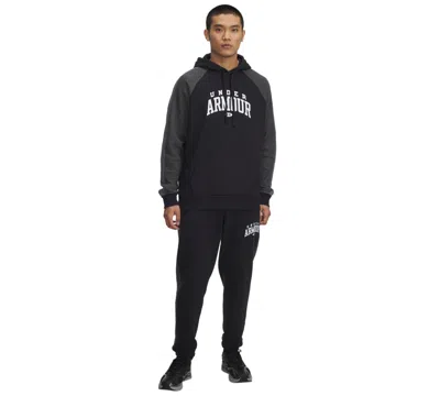 Under Armour Men's Rival Hooded Sweatshirt In Black