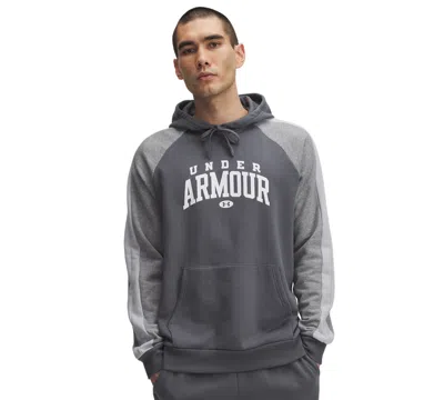 Under Armour Men's Rival Hooded Sweatshirt In Gray