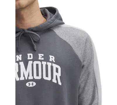 Under Armour Men's Rival Hooded Sweatshirt In Gray