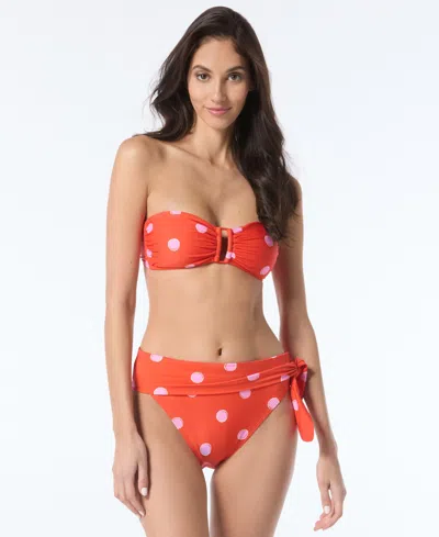 Kate Spade Women's High Waist Swim Bottoms In Red