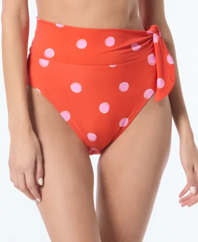 Kate Spade Women's High Waist Swim Bottoms In Red