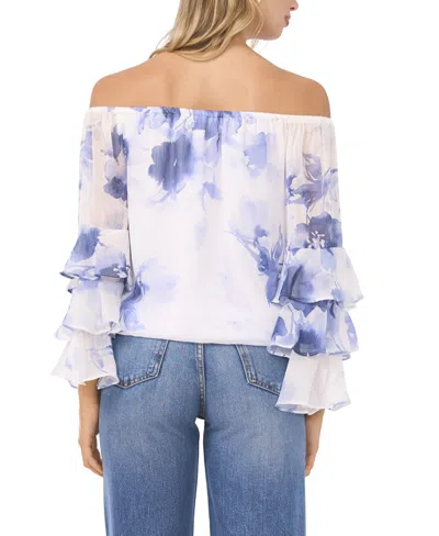 Sam & Jess Women's Long-sleeve Ruffle Top In White