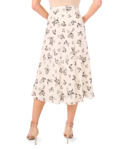 Cece Women's Bias Midi Skirt In Neutral