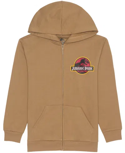 Jurassic Park Boys 5-20 Zip Up Hoodie In Brown