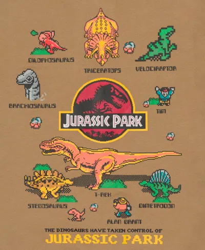 Jurassic Park Boys 5-20 Zip Up Hoodie In Brown