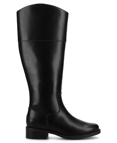 Journee Collection Journee Women's Dressage Knee High Riding Boots In Black