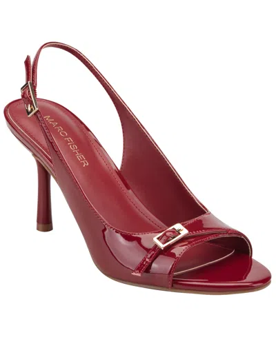 Marc Fisher Women's Paza Slingback Stiletto Dress Sandals In Red
