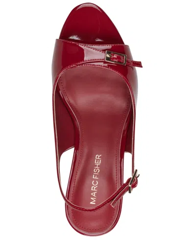 Marc Fisher Women's Paza Slingback Stiletto Dress Sandals In Red