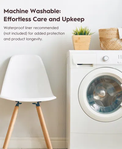 Laura Ashley Walled Garden Tonal Floral Shower Curtain, 72" X 72" In Blue