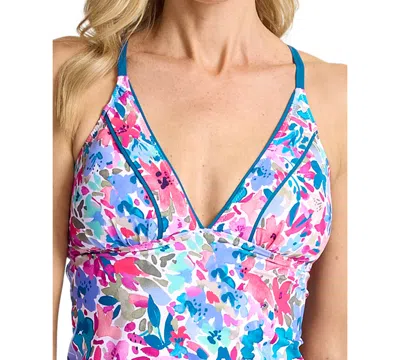 Tommy Bahama Women's Floral V-neck Tankini In Multi