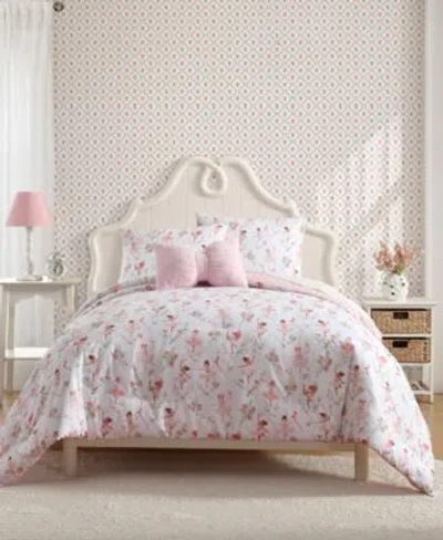 Laura Ashley Ballerina Divas Microfiber Comforter Sets In Pink