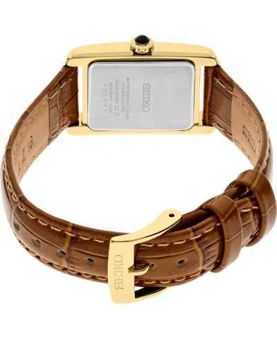 Seiko Women's Essentials Quartz Leather Strap Watch, 22.2mm In Silver