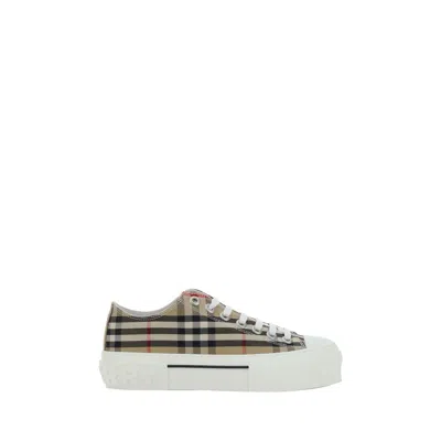 Burberry Vintage Check Beige Sneaker Women In Brown