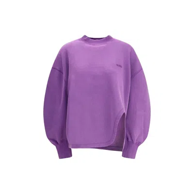 Attico Purple Cotton Sweatshirt In Purple