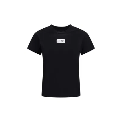 Mm6 Maison Margiela Mm6 By Maison Margiela Numeric Cotton Jersey T-shirt In Black
