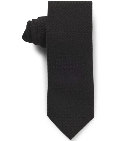 Hugo Boss Boss By  Men's Cotton Silk Structured Tie In Black