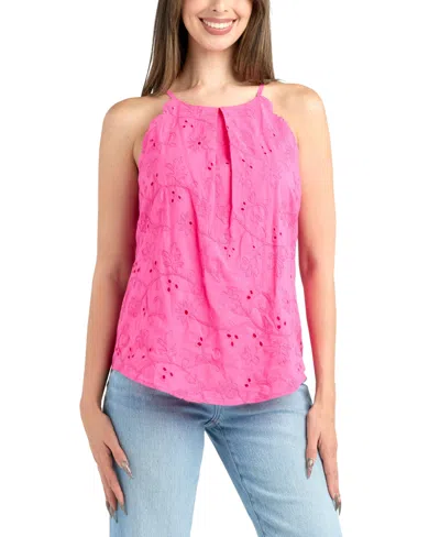 Bcx Junior's Resort Sleeveless Top In Pink